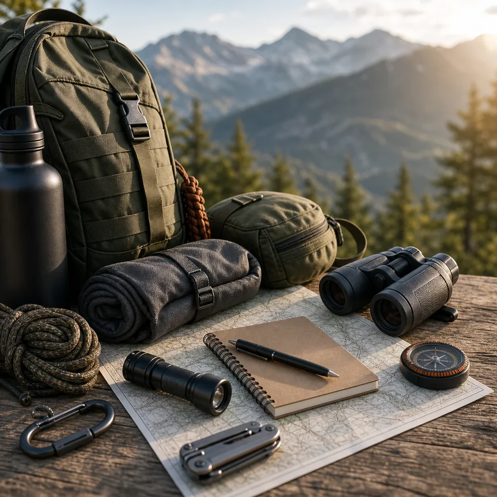 Outdoor gear and map context