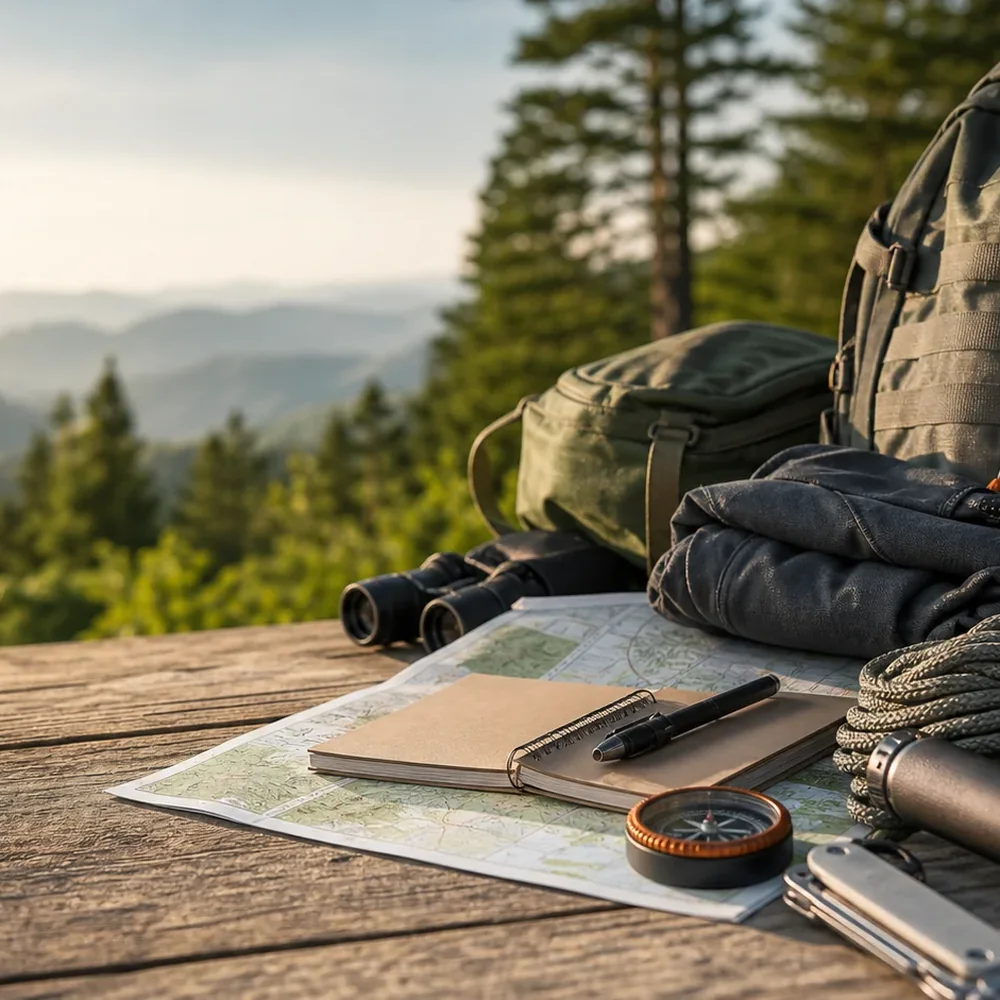 Outdoor route planning gear